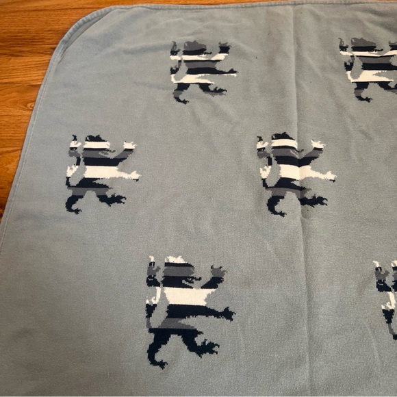 JUICY COUTURE Blue Baby Blanket Soft 34” Square - Picture 4 of 8